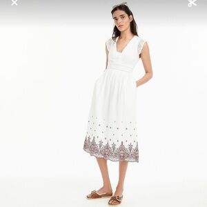 Embroidered J Crew Point Sur Dress